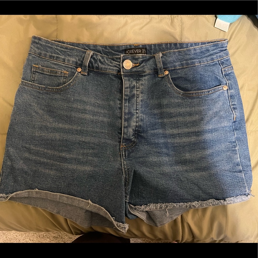 Forever21 high waisted denim shorts